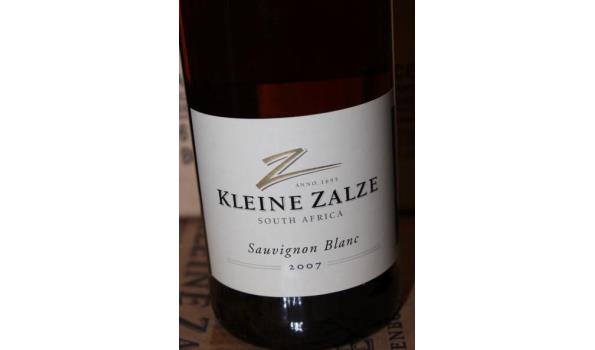 18 flessen à 75cl witte wijn Klein Zalze, Sauvignon Blanc 2007